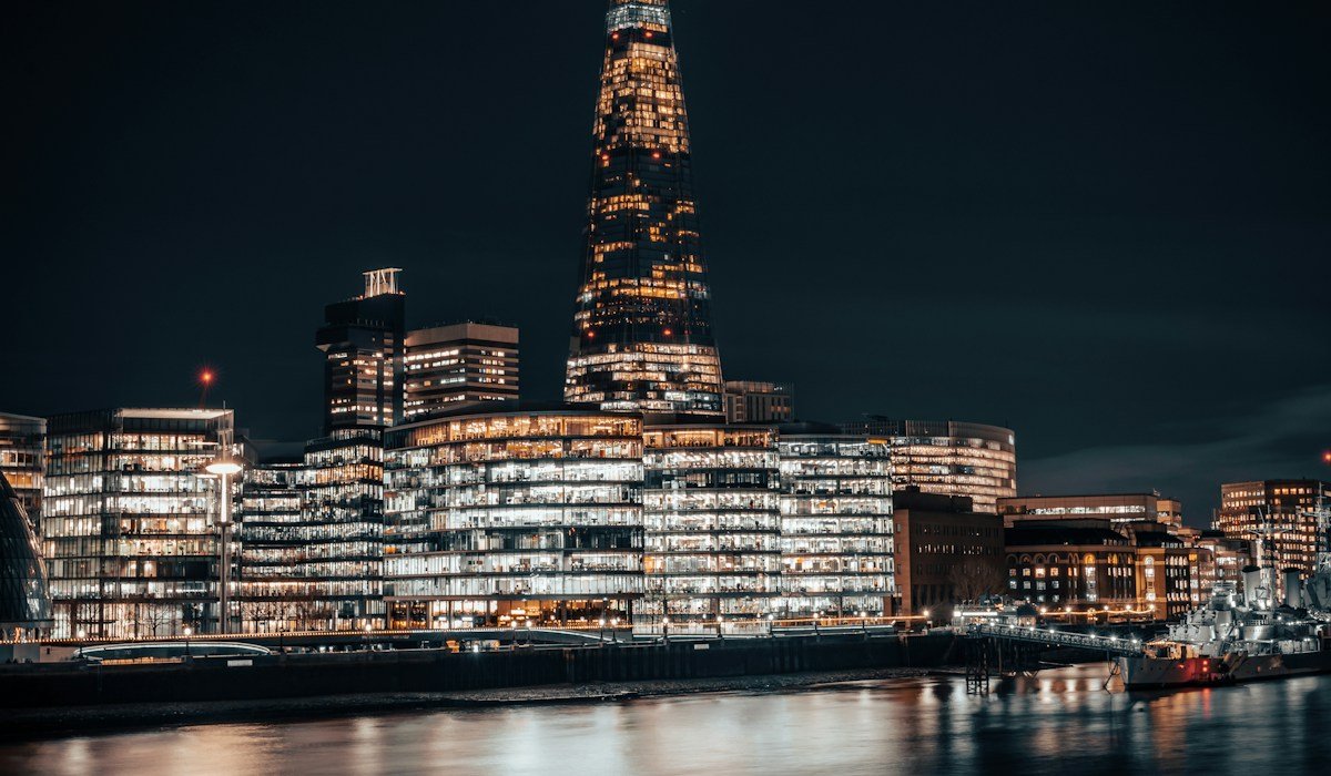 London skyline beside the River Thames